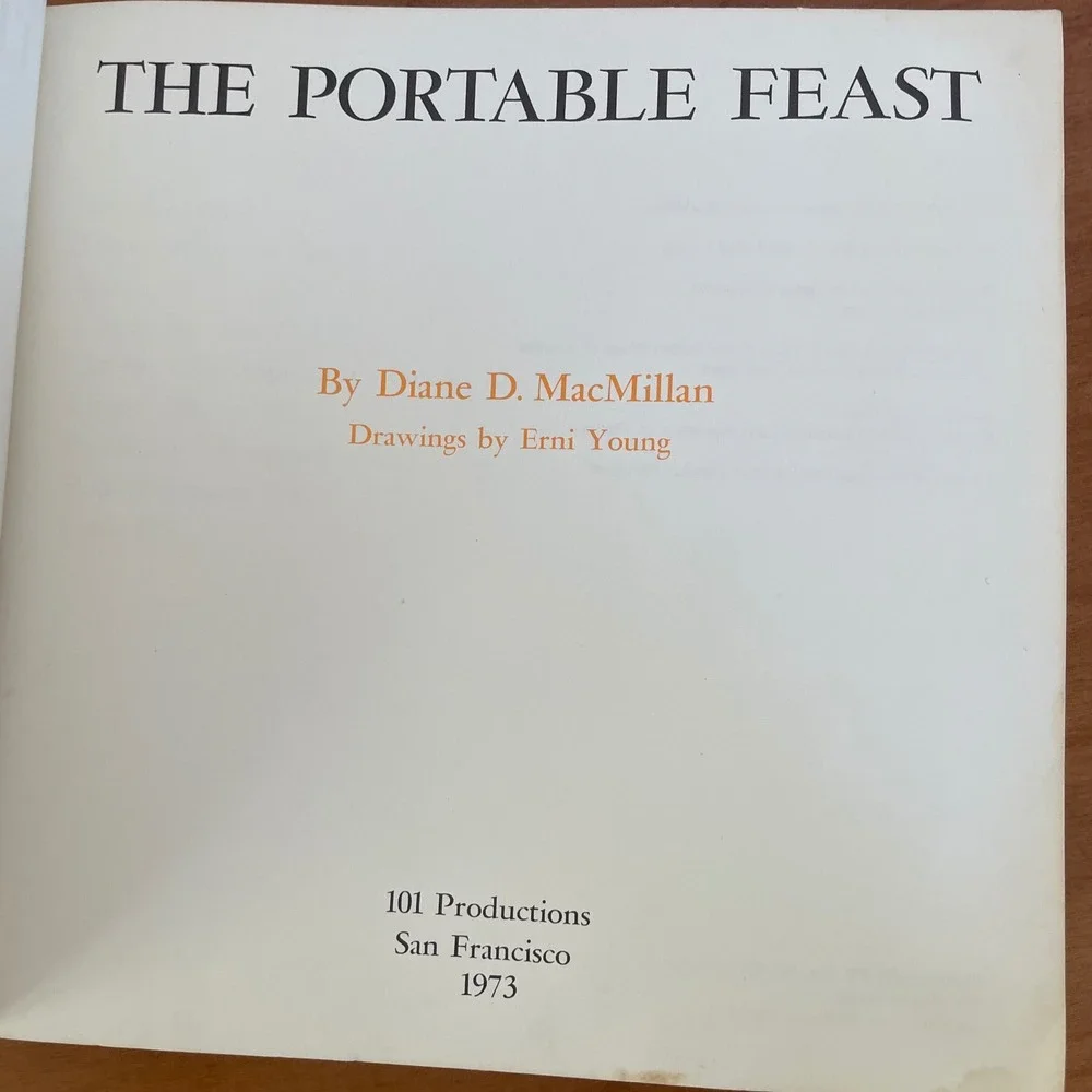 vtg The Portable Feast: Picnic Lunch Box Knapsack Paperback Diane D MacMillan 73